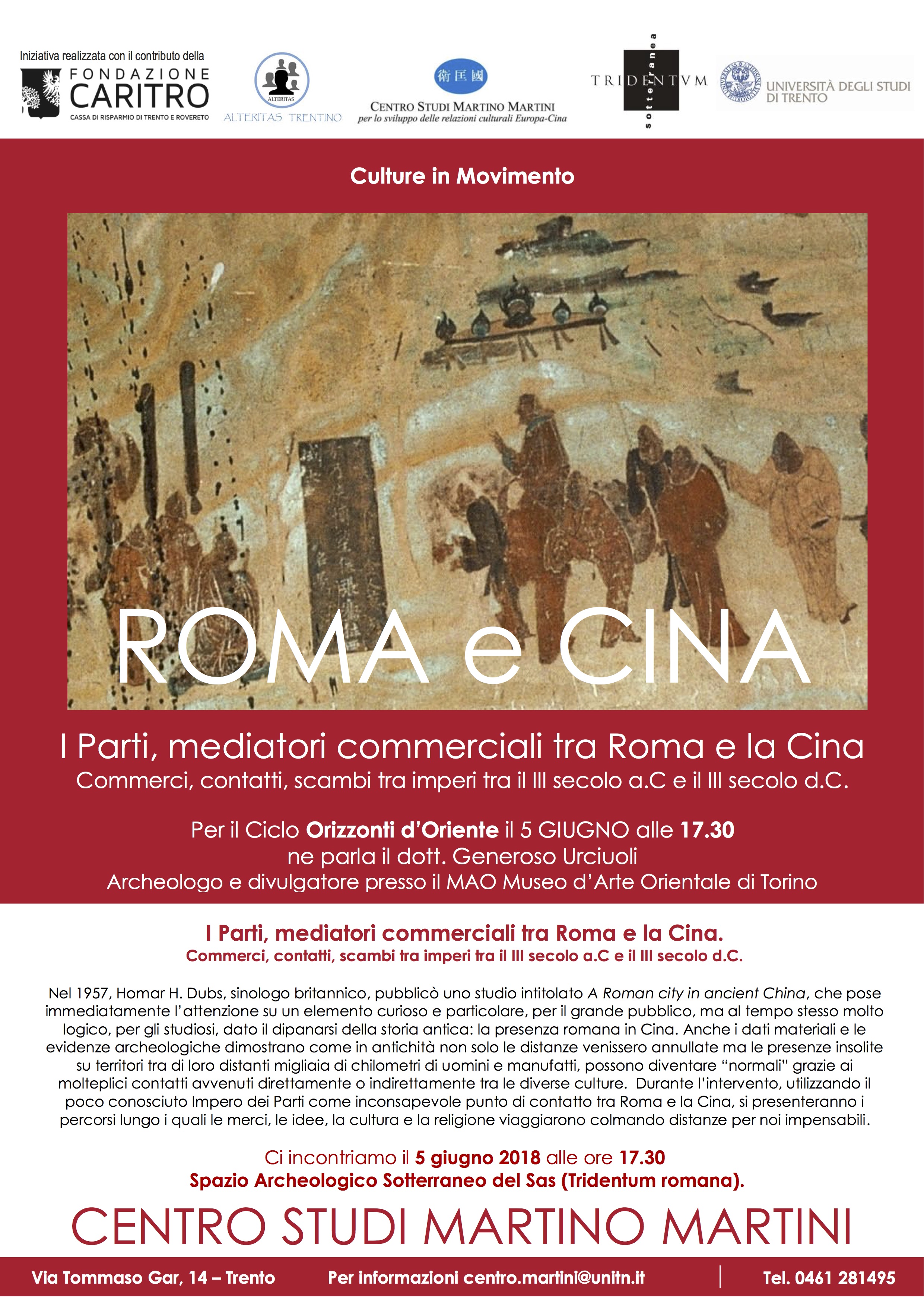 Roma e la Cina. I Parti, mediatori commerciali tra Roma e la Cina. Commerci, contatti, scambi tra imperi tra il III sec. a.C e il III sec. d.C.